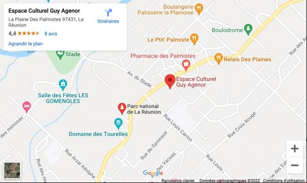 plan acces espace culturel guy agenor plaine des palmistes